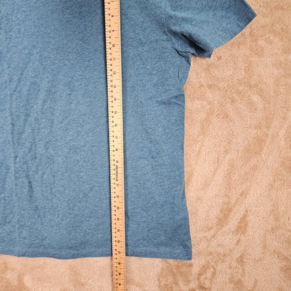 Polo Ralph Lauren Blue V Neck T-Shirt Men's M Orange Pony Casual Short Sleeve - Picture 5 of 10